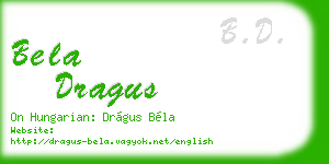 bela dragus business card